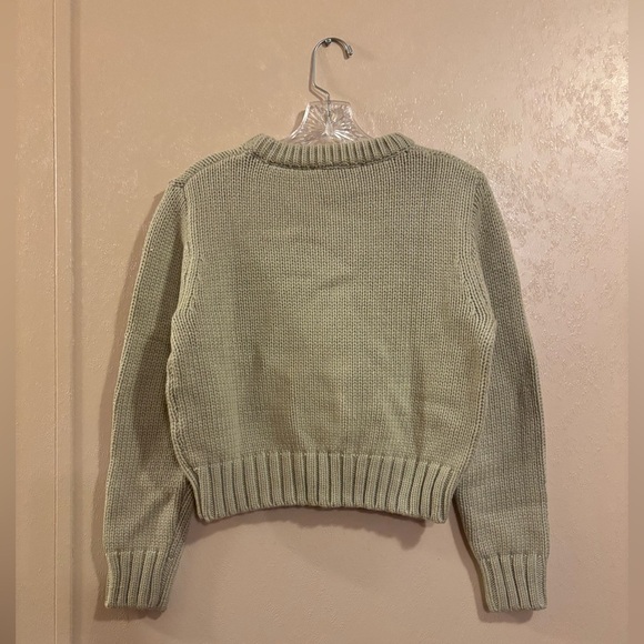 NWT Zara Wool Blend Knit cropped sweater sz L - Picture 2 of 6